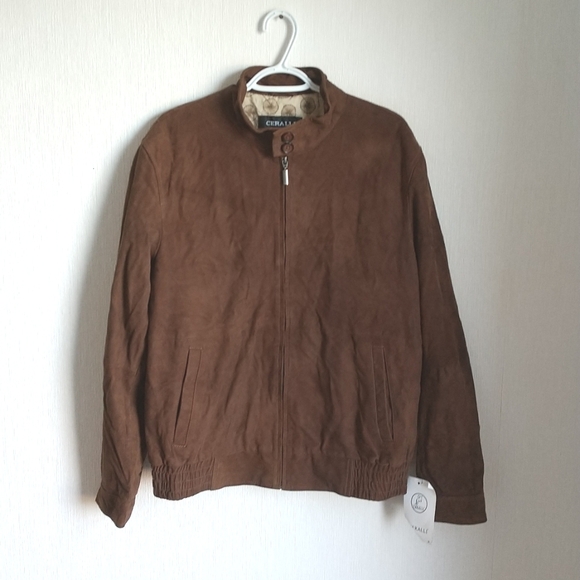 【New】CERALLI suede Jacket Size L for men - Picture 1 of 8